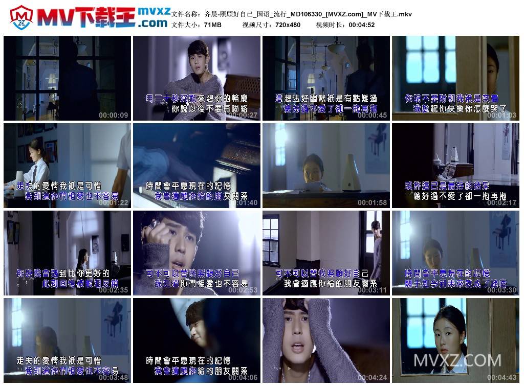 齐晨-照顾好自己_国语_流行_MD106330